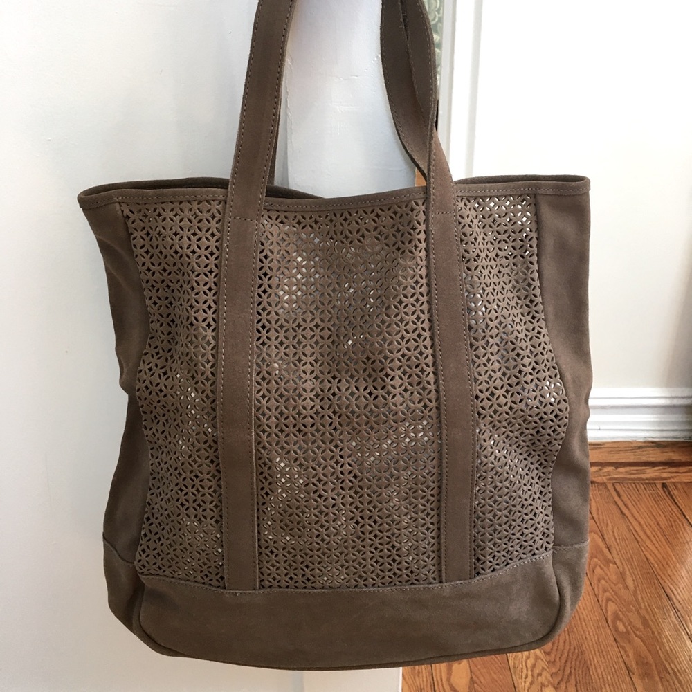 GAP-Suede laser cut tote-Dark beige-OS